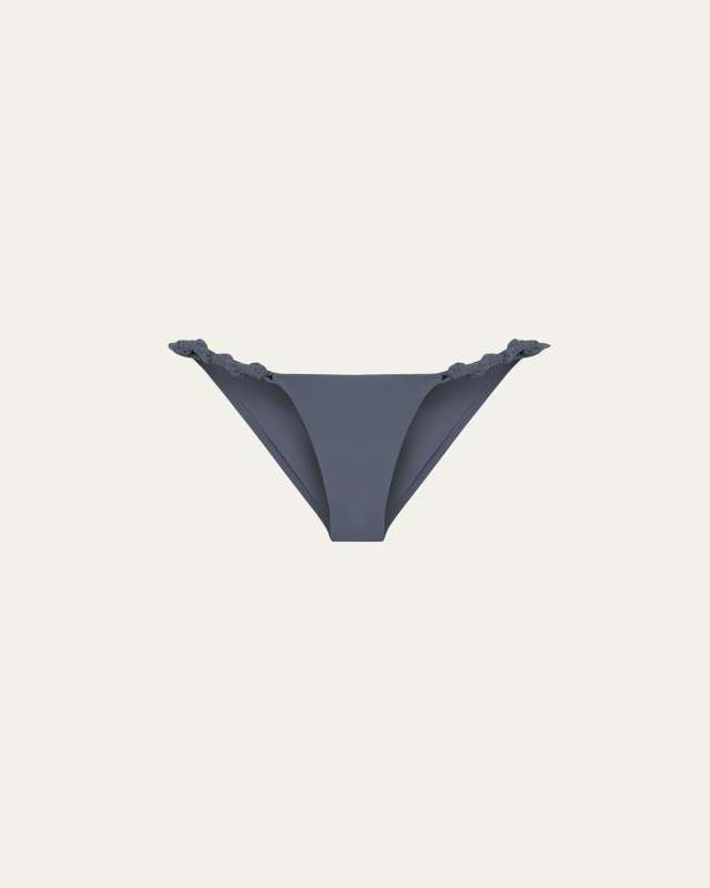 Solid Holly Detail Full Bikini Bottoms